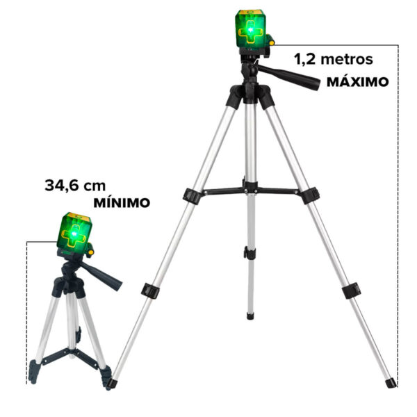 Nível Laser Profissional de Alta Precisão Recarregável 20m - 2 Linhas com Tripé Ajustável - Image 3